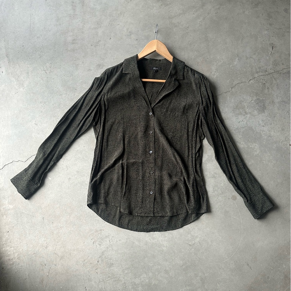 Rails Olive Patterned Shirt